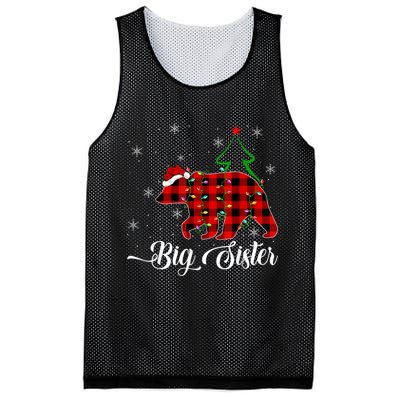 Matching Buffalo Plaid Christmas BigSister Bear Pajama Mesh Reversible Basketball Jersey Tank