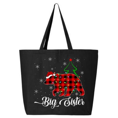 Matching Buffalo Plaid Christmas BigSister Bear Pajama 25L Jumbo Tote