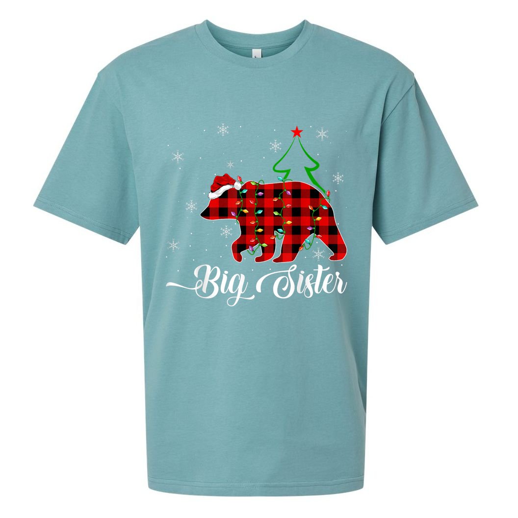 Matching Buffalo Plaid Christmas BigSister Bear Pajama Sueded Cloud Jersey T-Shirt