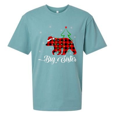 Matching Buffalo Plaid Christmas BigSister Bear Pajama Sueded Cloud Jersey T-Shirt