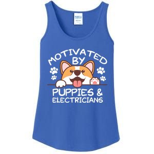 Motivated By Puppies And Electricians Gift Electricians Gift Ladies Essential Tank