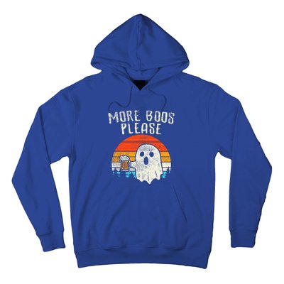 More Boos Please Ghost Beer Retro Halloween Drinking Hoodie