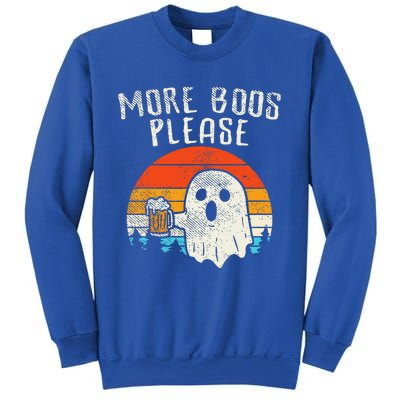 More Boos Please Ghost Beer Retro Halloween Drinking Sweatshirt