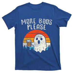 More Boos Please Ghost Beer Retro Halloween Drinking T-Shirt