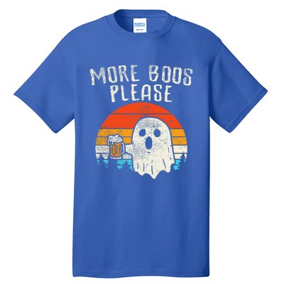 More Boos Please Ghost Beer Retro Halloween Drinking Tall T-Shirt