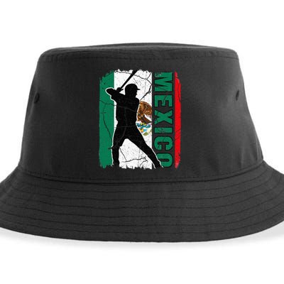 Mexican Baseball Player Mexico Flag Baseball Fans Sustainable Bucket Hat