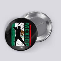 Mexican Baseball Player Mexico Flag Baseball Fans Button