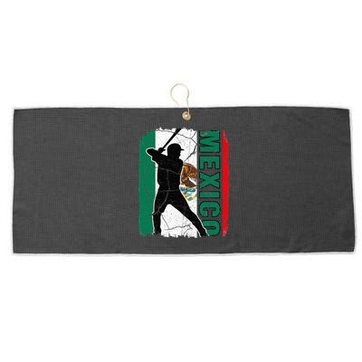 Mexican Baseball Player Mexico Flag Baseball Fans Large Microfiber Waffle Golf Towel