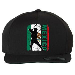 Mexican Baseball Player Mexico Flag Baseball Fans Wool Snapback Cap