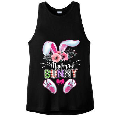 Mawmaw Bunny Plaid Shirt Happy Easter Day Ladies PosiCharge Tri-Blend Wicking Tank