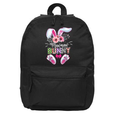 Mawmaw Bunny Plaid Shirt Happy Easter Day 16 in Basic Backpack