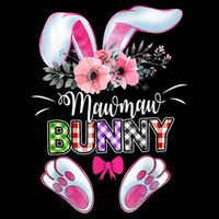 Mawmaw Bunny Plaid Shirt Happy Easter Day Cooling Performance Long Sleeve Crew