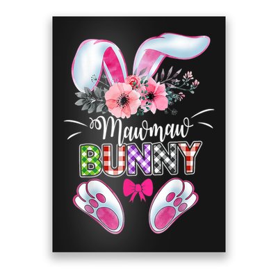 Mawmaw Bunny Plaid Shirt Happy Easter Day Poster