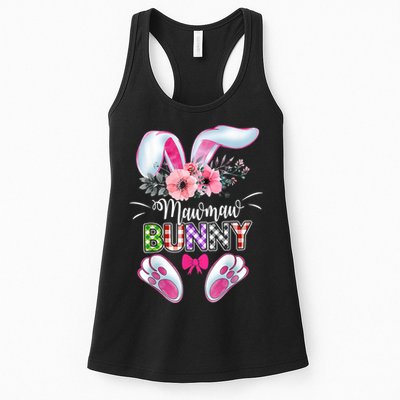 Mawmaw Bunny Plaid Shirt Happy Easter Day Womens Tank Top