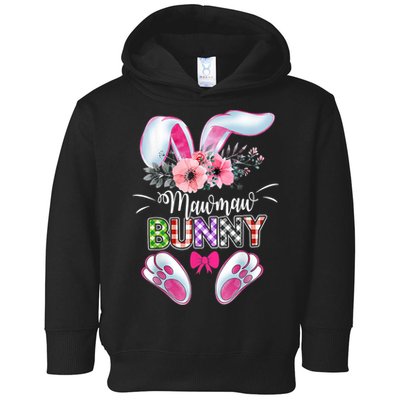 Mawmaw Bunny Plaid Shirt Happy Easter Day Toddler Hoodie