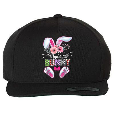 Mawmaw Bunny Plaid Shirt Happy Easter Day Wool Snapback Cap