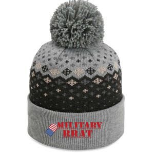 Military Brat Patriotic Gift The Baniff Cuffed Pom Beanie