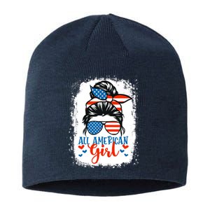 Messy Bun Patriotic | All American Girl 4th Of July Sustainable Beanie