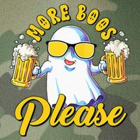 More Boos Please Ghost Beer Retro Halloween Drinking Legacy Tie Dye Trucker Hat