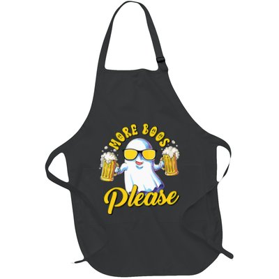 More Boos Please Ghost Beer Retro Halloween Drinking Apron
