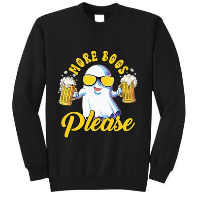 More Boos Please Ghost Beer Retro Halloween Drinking Sweatshirt