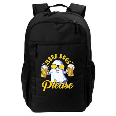 More Boos Please Ghost Beer Retro Halloween Drinking Backpack