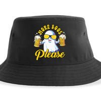 More Boos Please Ghost Beer Retro Halloween Drinking Sustainable Bucket Hat