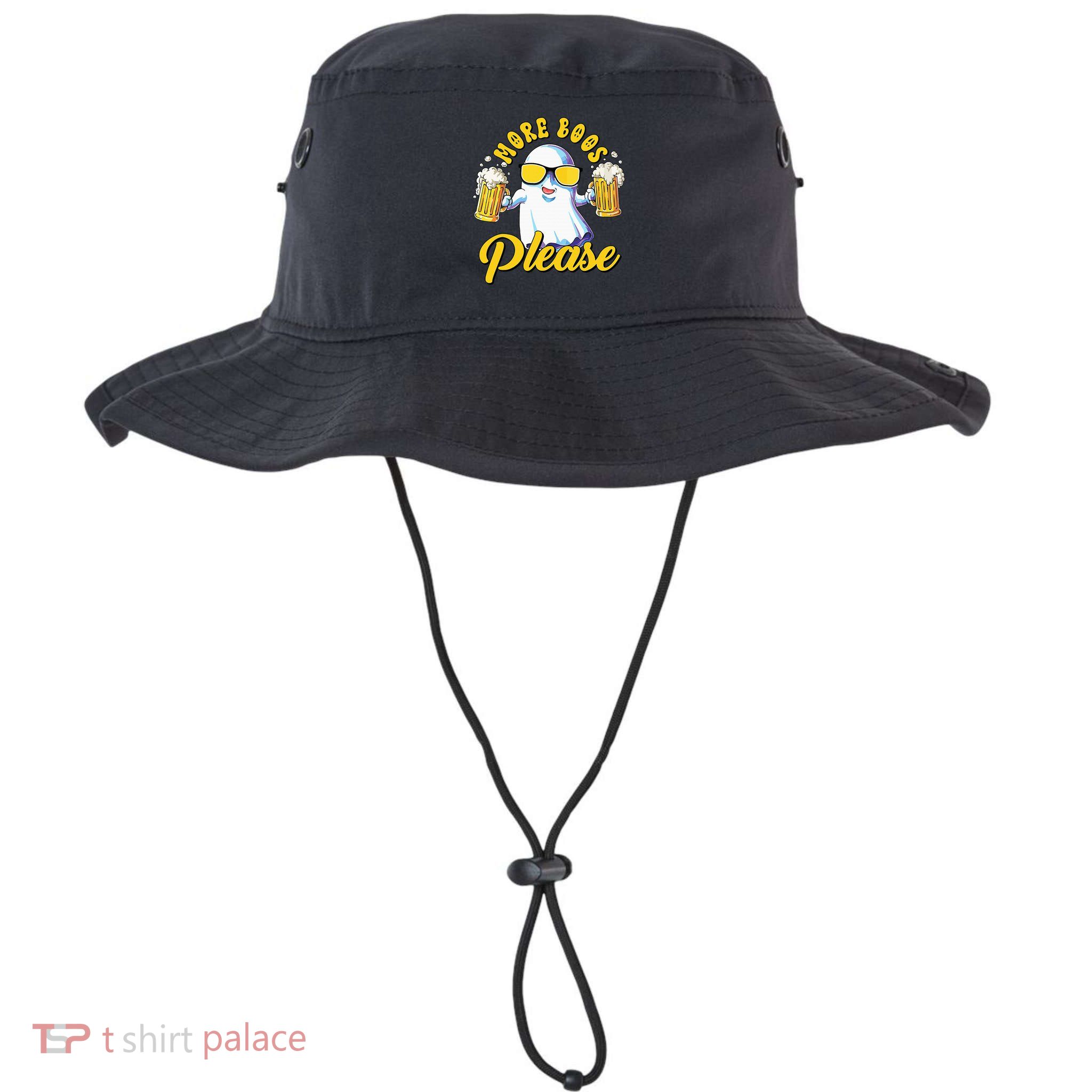 More Boos Please Ghost Beer Retro Halloween Drinking Bucket Hat