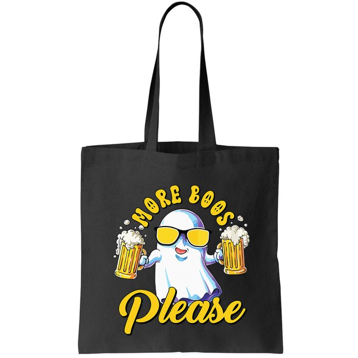 More Boos Please Ghost Beer Retro Halloween Drinking Bag