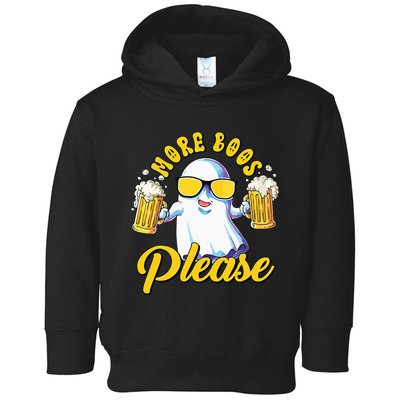 More Boos Please Ghost Beer Retro Halloween Drinking Toddler Hoodie