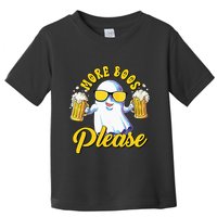 More Boos Please Ghost Beer Retro Halloween Drinking Toddler T-Shirt
