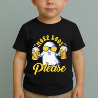 More Boos Please Ghost Beer Retro Halloween Drinking Toddler T-Shirt