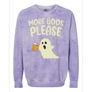 More Boos Please Cute Funny Halloween Ghost Party Colorblast Crewneck Sweatshirt