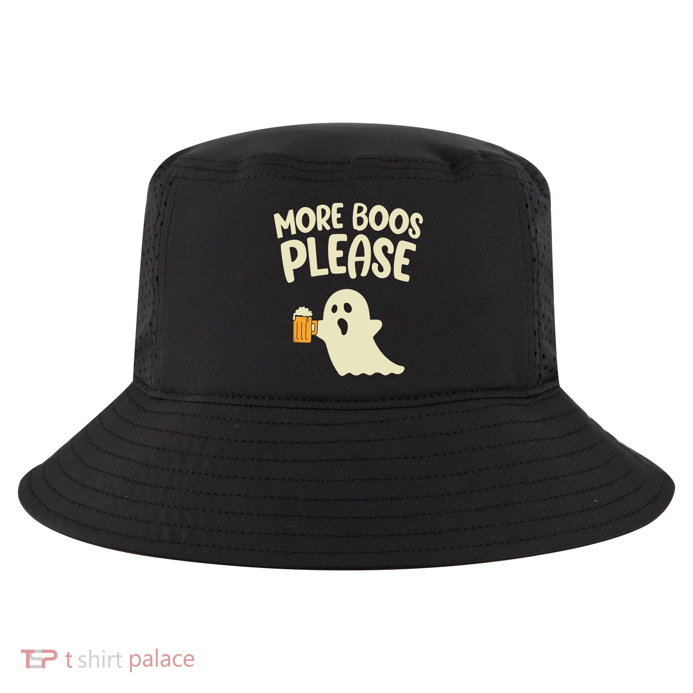 More Boos Please Cute Funny Halloween Ghost Party Cool Comfort Performance Bucket Hat