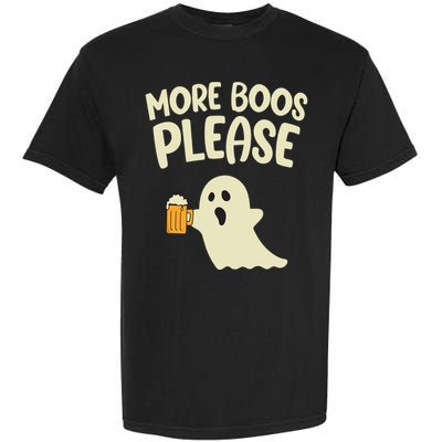 More Boos Please Cute Funny Halloween Ghost Party Garment-Dyed Heavyweight T-Shirt