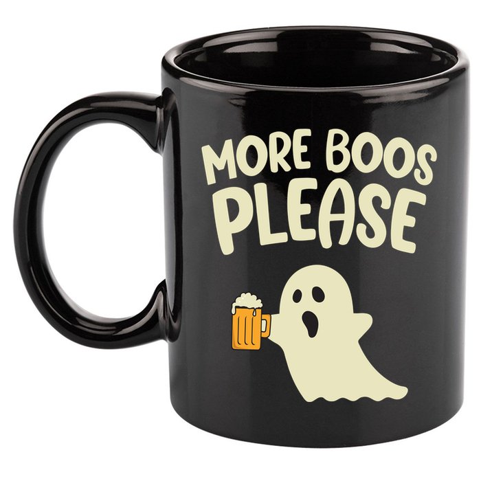 More Boos Please Cute Funny Halloween Ghost Party 11oz C Handle Ceramic Mug