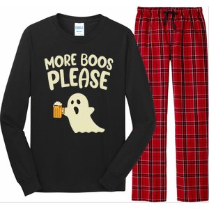 More Boos Please Cute Funny Halloween Ghost Party Long Sleeve Pajama Set