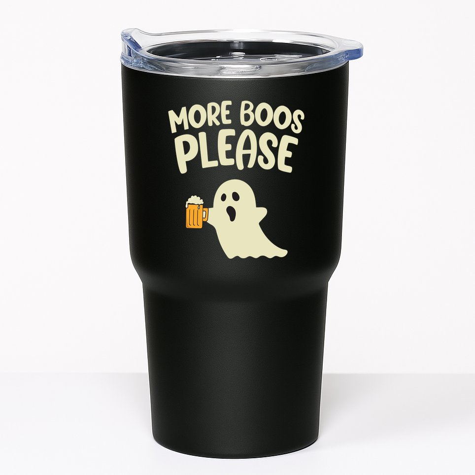 More Boos Please Cute Funny Halloween Ghost Party Tumbler