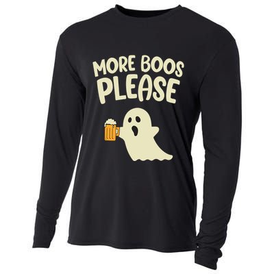 More Boos Please Cute Funny Halloween Ghost Party Cooling Performance Long Sleeve Crew
