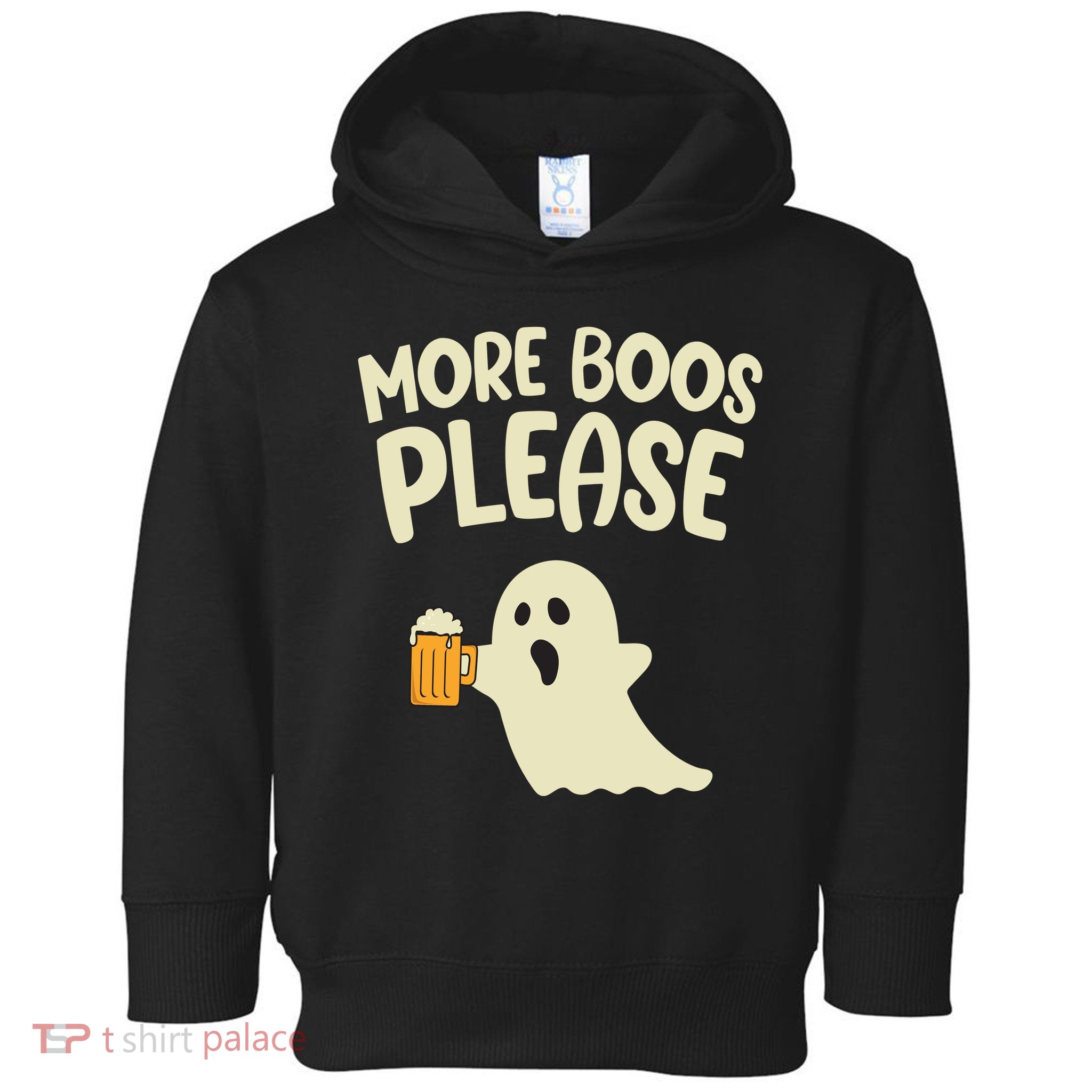 More Boos Please Cute Funny Halloween Ghost Party Toddler Hoodie