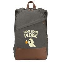 More Boos Please Cute Funny Halloween Ghost Party Cotton Canvas Backpack