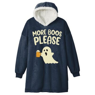 More Boos Please Cute Funny Halloween Ghost Party Hooded Wearable Blanket