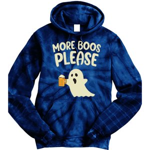 More Boos Please Cute Funny Halloween Ghost Party Tie Dye Hoodie