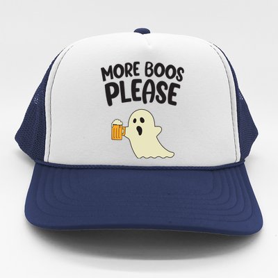 More Boos Please Cute Funny Halloween Ghost Party Trucker Hat