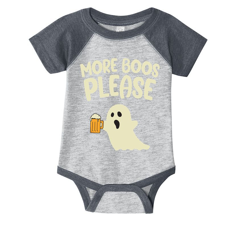 More Boos Please Cute Funny Halloween Ghost Party Infant Baby Jersey Bodysuit