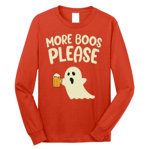 More Boos Please Cute Funny Halloween Ghost Party Long Sleeve Shirt