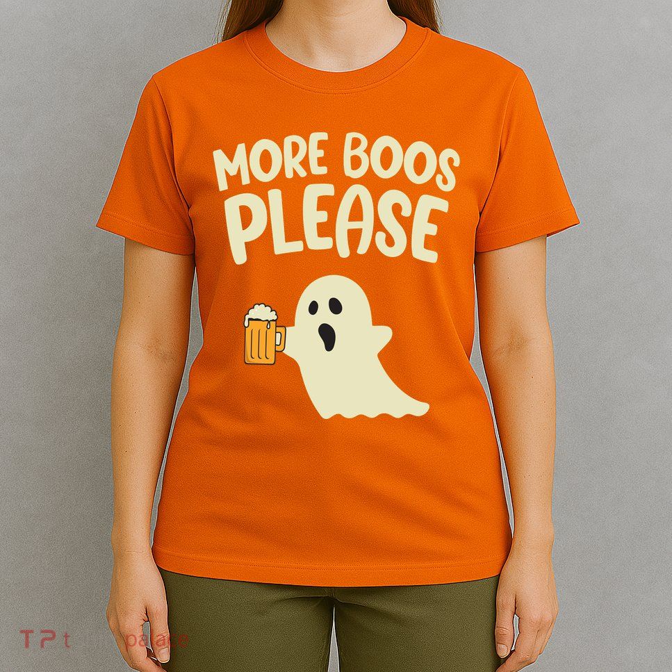 More Boos Please Cute Funny Halloween Ghost Party T-Shirt