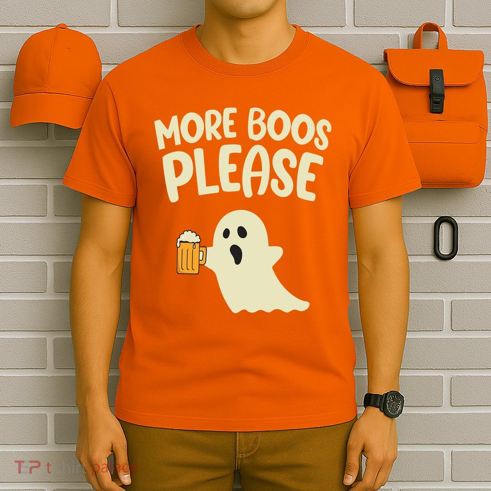 More Boos Please Cute Funny Halloween Ghost Party T-Shirt