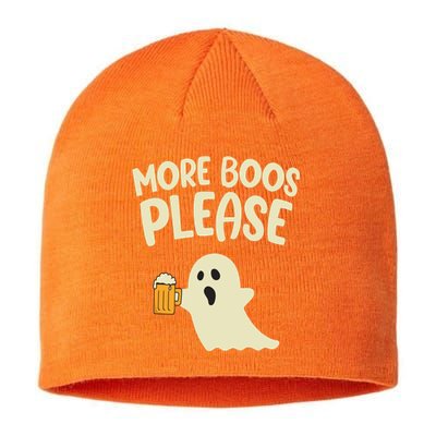 More Boos Please Cute Funny Halloween Ghost Party Sustainable Beanie