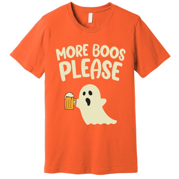 More Boos Please Cute Funny Halloween Ghost Party Premium T-Shirt